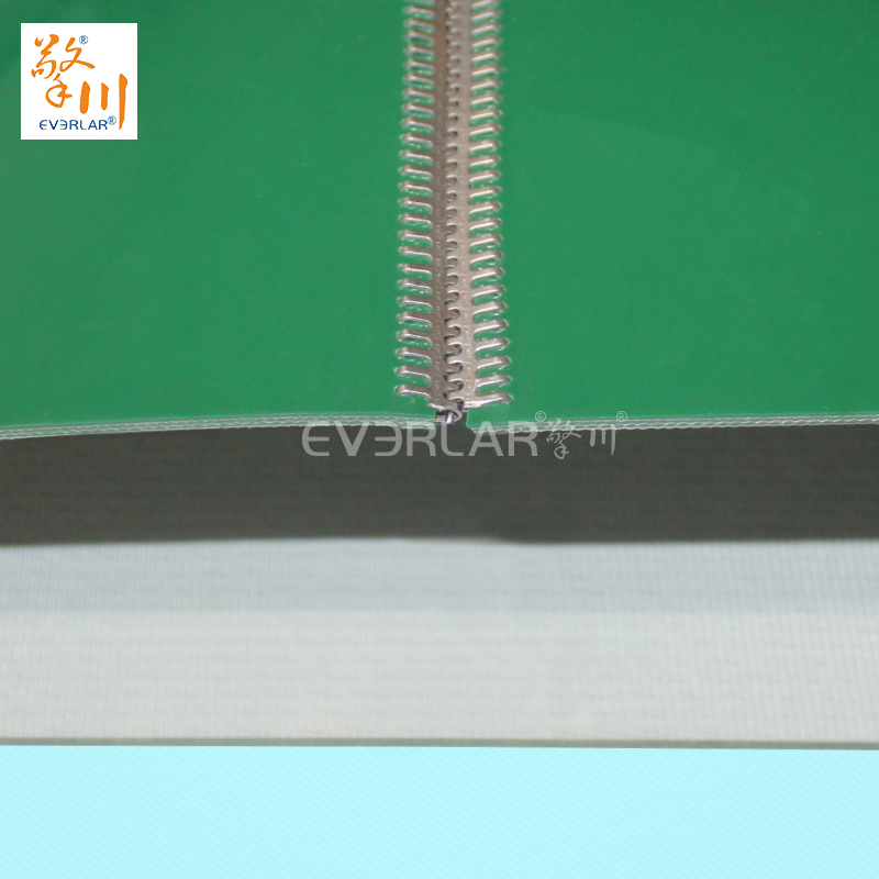 綠色PVC輸送帶加導(dǎo)條鋼扣防滑食品加工行業(yè)生產(chǎn)線(xiàn)皮帶定制